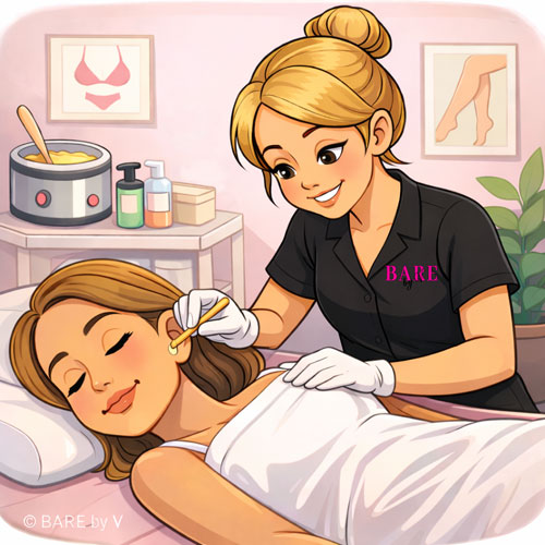 Ear waxing service in Rochester NY at Bare By V