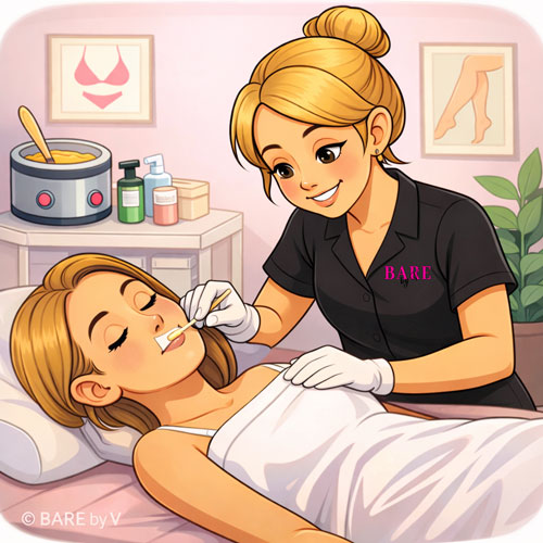 Lip waxing service in Rochester NY at Bare By V