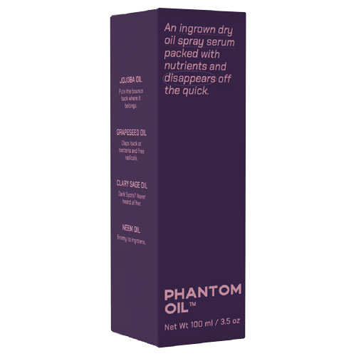 Phantom Oil aftercare product at Bare By V